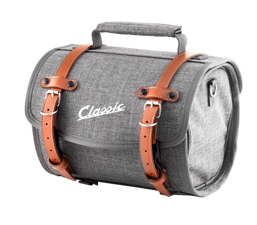 Bolsa "Classic" pequeña para Vespa, nailon, gris