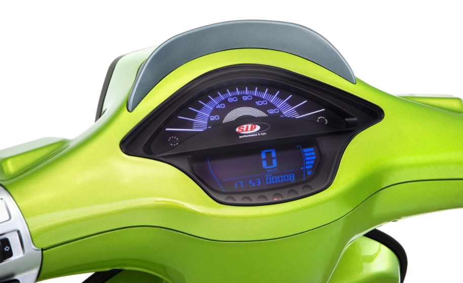 Cuentarrevoluciones/Tacho para Vespa Primavera/Sprint 50-150cc 2T/4T AC, negro