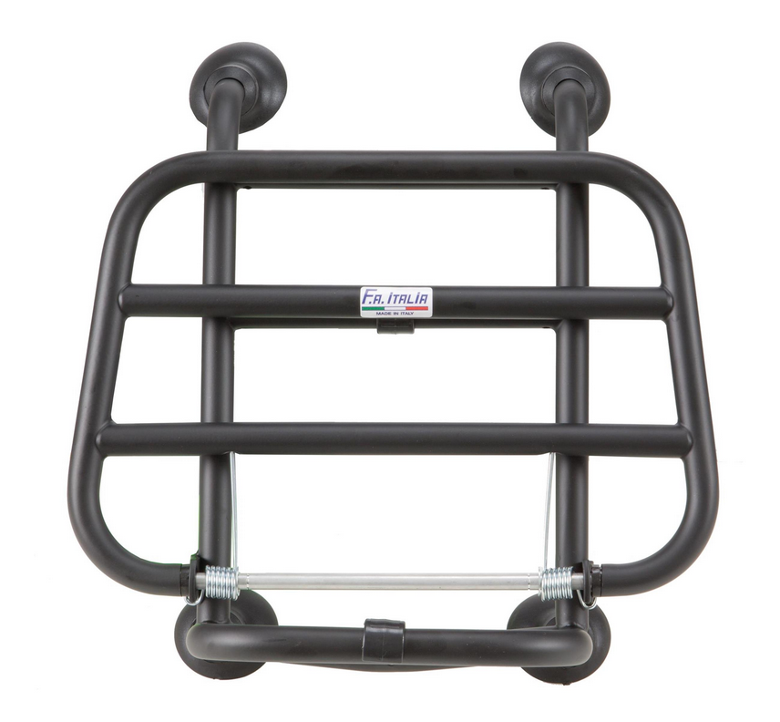Portaequipajes delantero para Vespa Primavera /Sprint /Elettrica 50-150ccm, plegable, negro mate