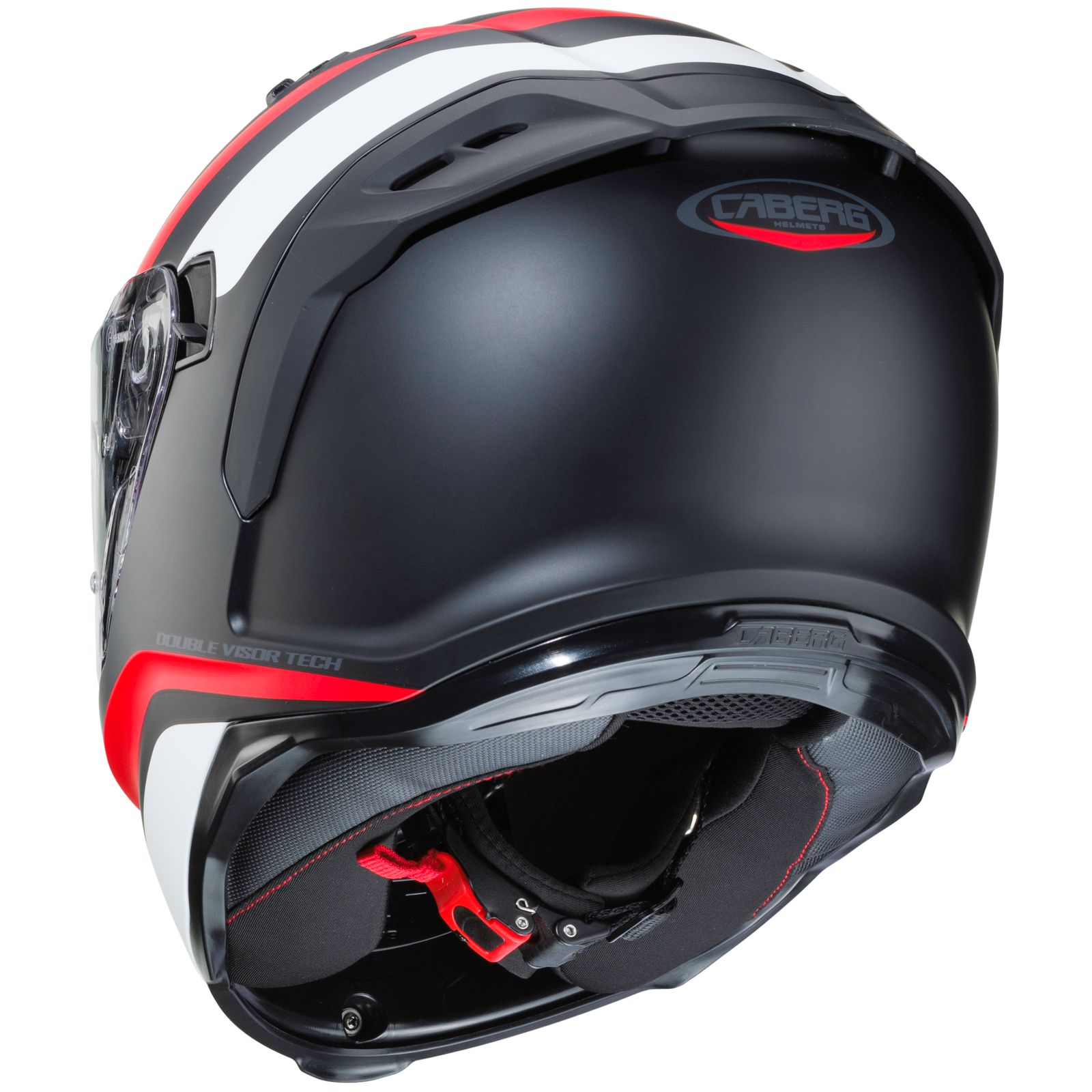 Casco Caberg Avalon Blast, negro mate/blanco-rojo