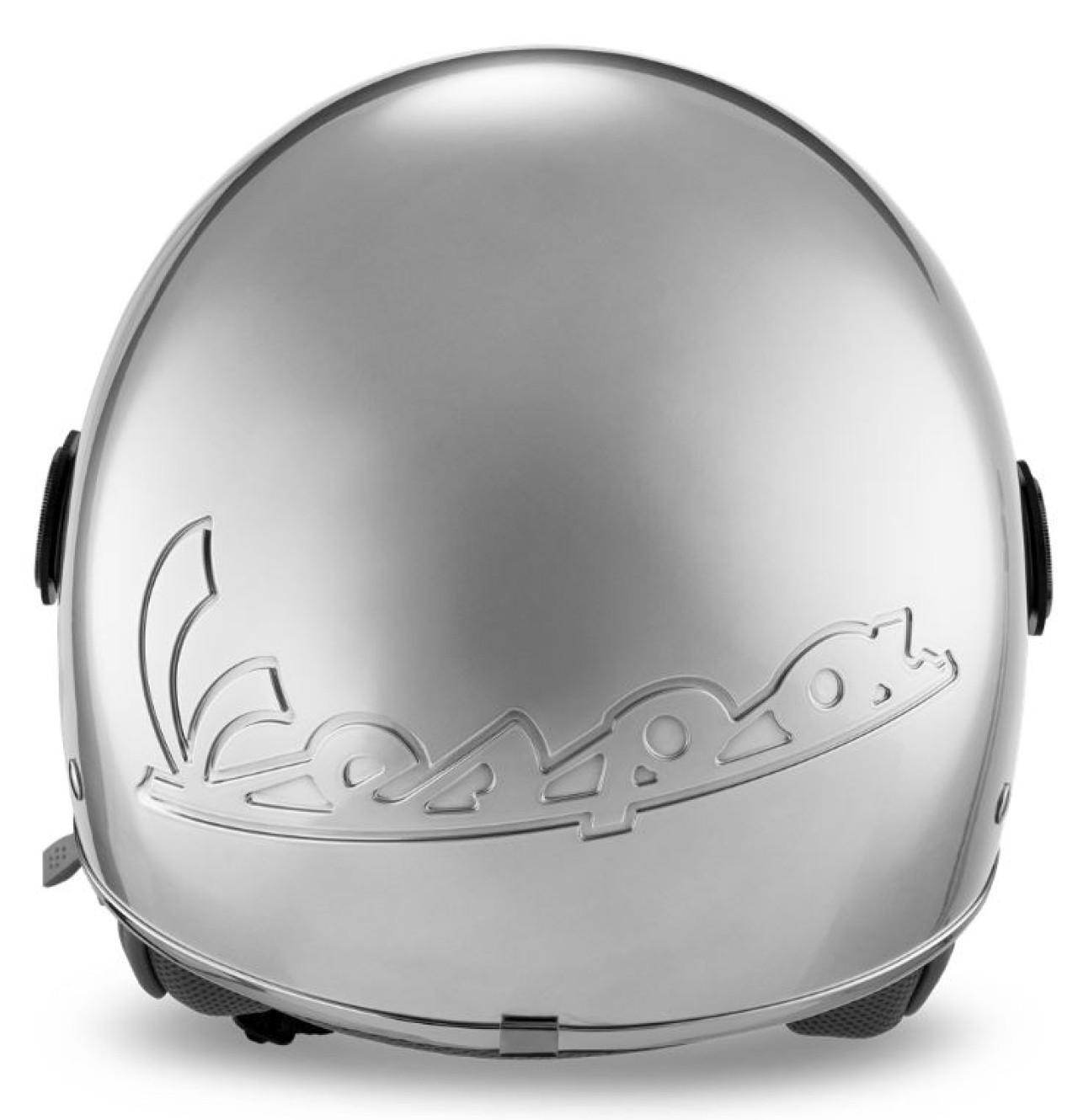 Casco Vespa jet Visera 4.0 DEC Blade plata mate