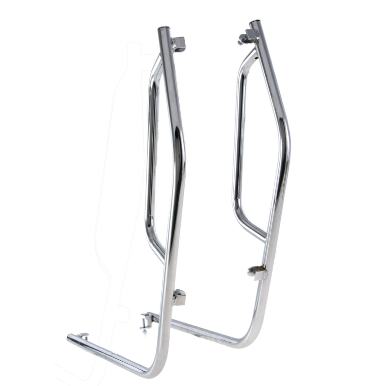 Protector de piernas para barra de choque Traveller para Vespa PX 80-200ccm, cromado
