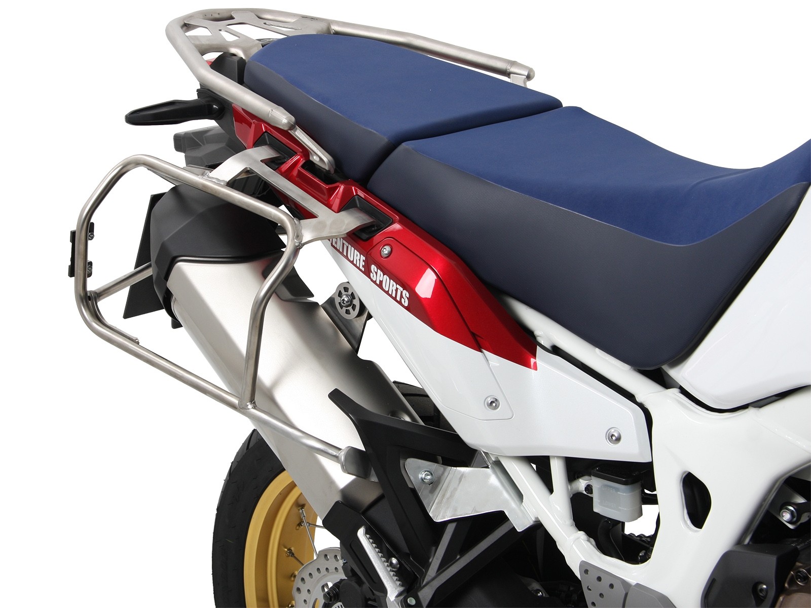 Juego de maletas recortables Xplorer plata + soporte recortable plata para Honda CRF1000 Africa Twin (18-19)