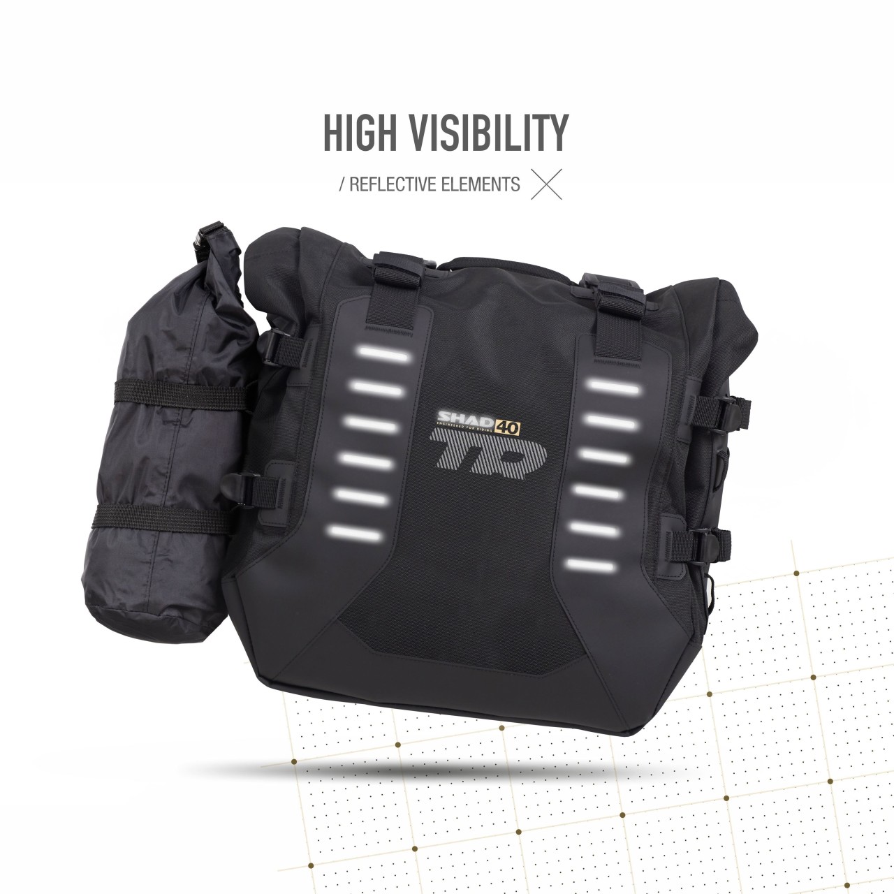 Juego de bolsas laterales Shad TR40, negras, 40 l