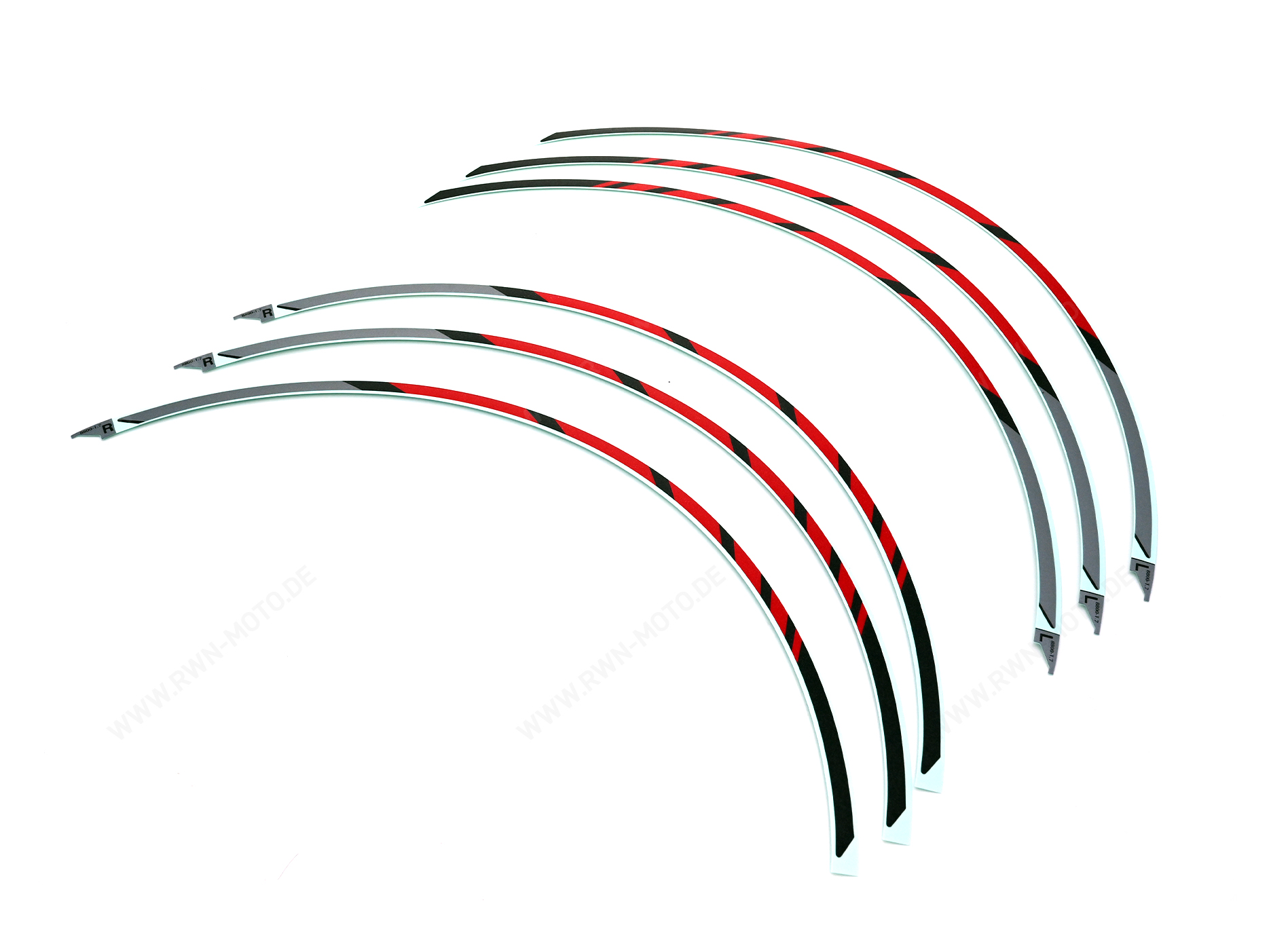 Juego de pegatinas decorativas para llantas (17") *NH-431M* INDY GRAY METALLIC, original de Honda
