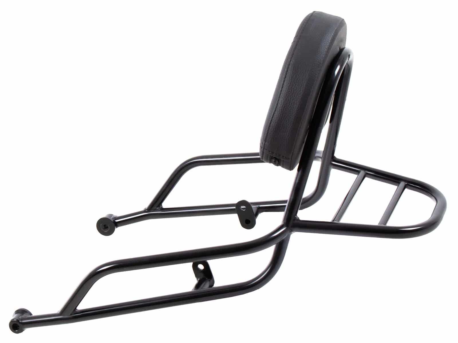 Sissybar con portaequipajes negro para Moto Guzzi V7 850 Sport (25-) Hepco & Becker