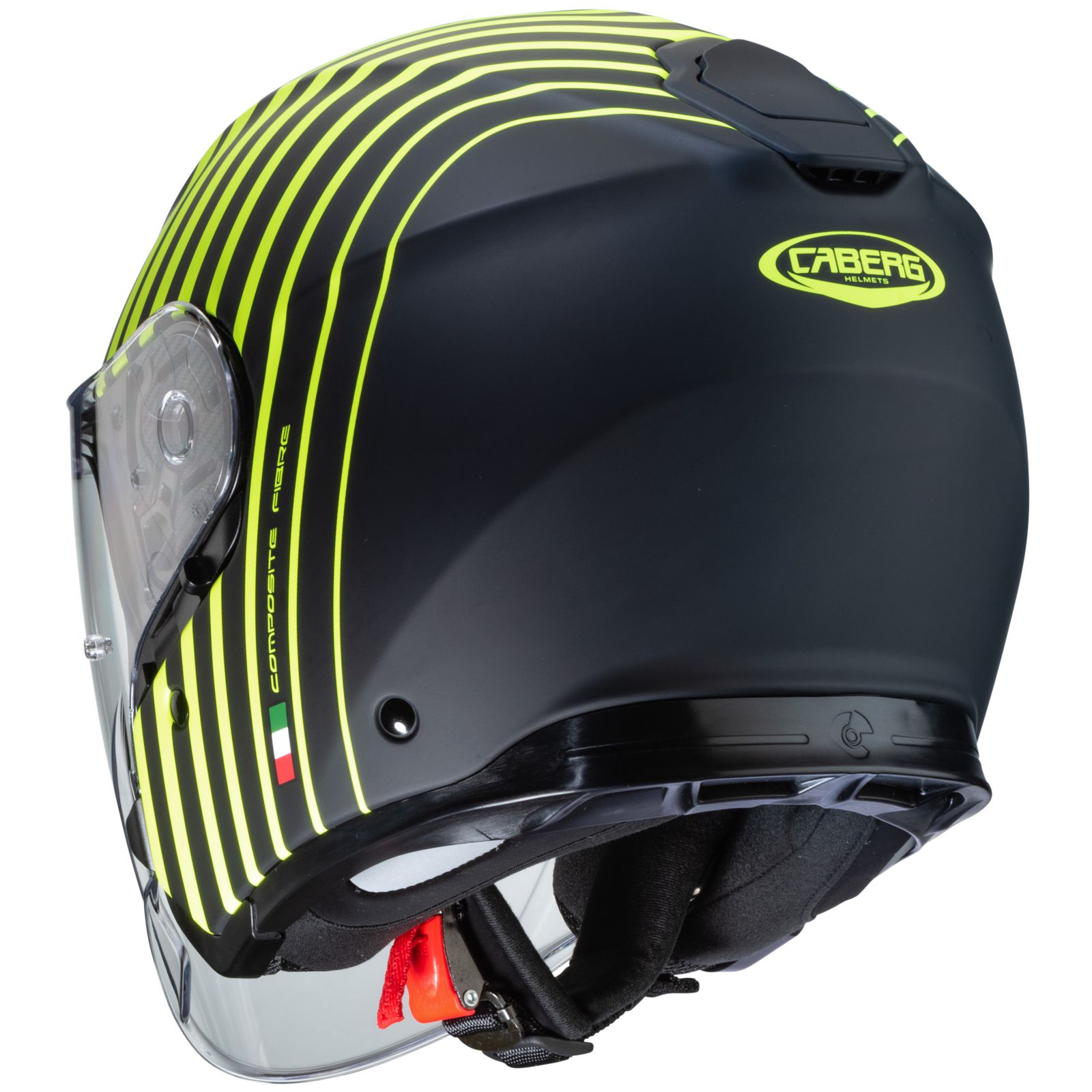 Casco Caberg Flyon Bakari, negro mate/amarillo fluo