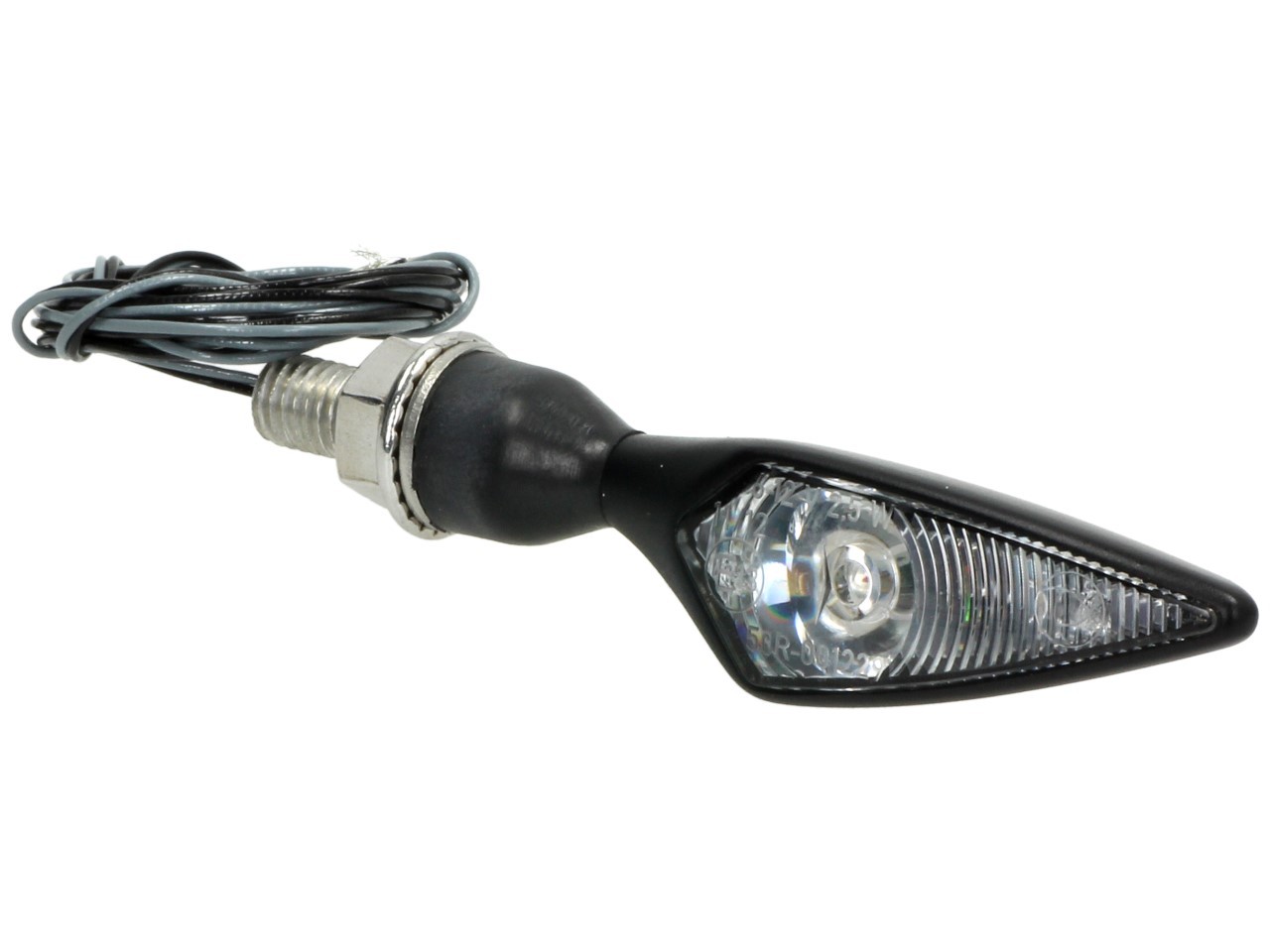 Indicador Kellermann, rombo, acero, LED, VL/HR, 12 V, negro satinado, M8x20, homologado E