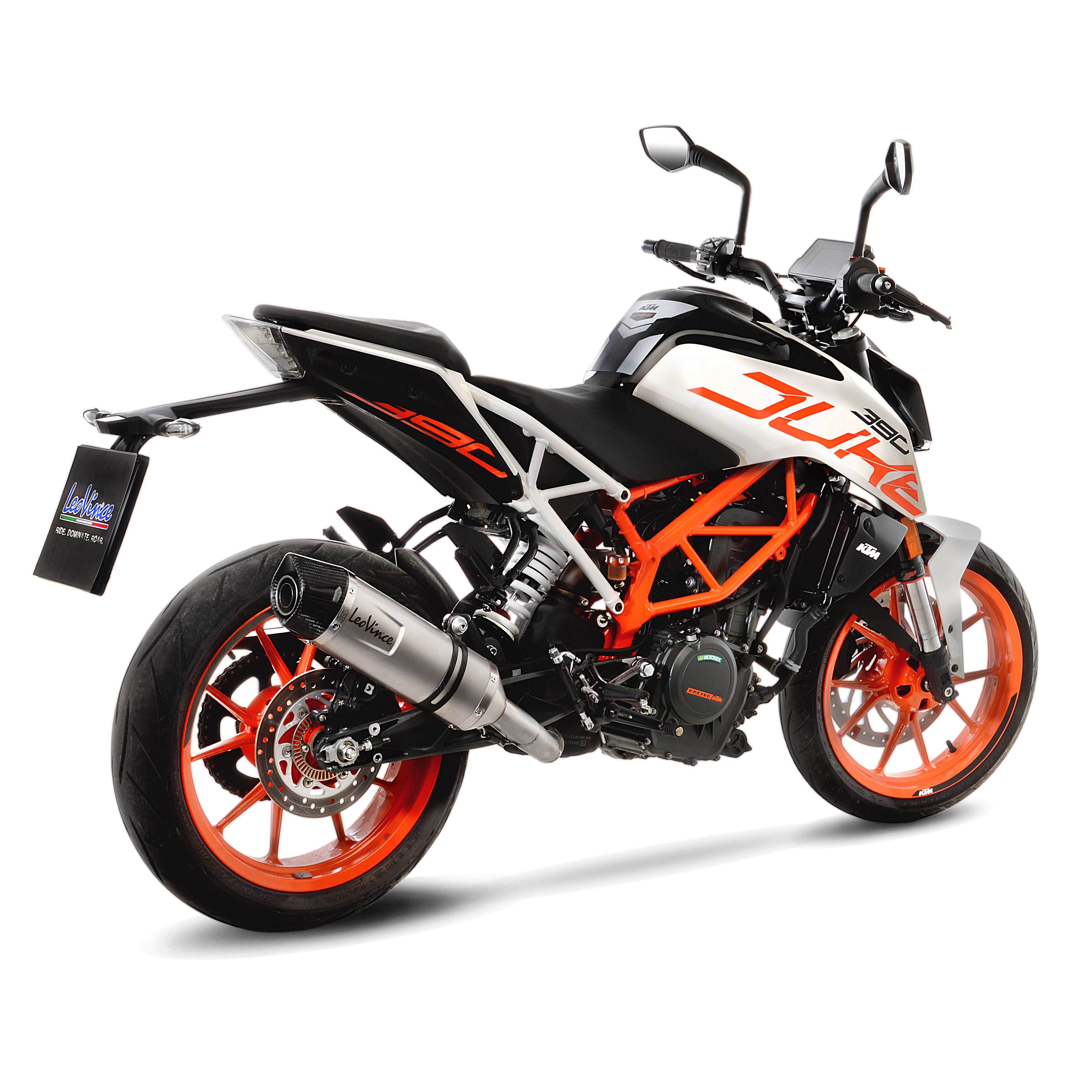 Sistema de escape LeoVince SBK LV One Evo 2, acero inoxidable, slip on para KTM Duke / RC (Bj.17-19)