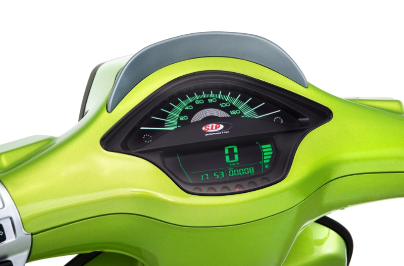 Cuentarrevoluciones/Tacho para Vespa Primavera/Sprint 50-150cc 2T/4T AC, negro