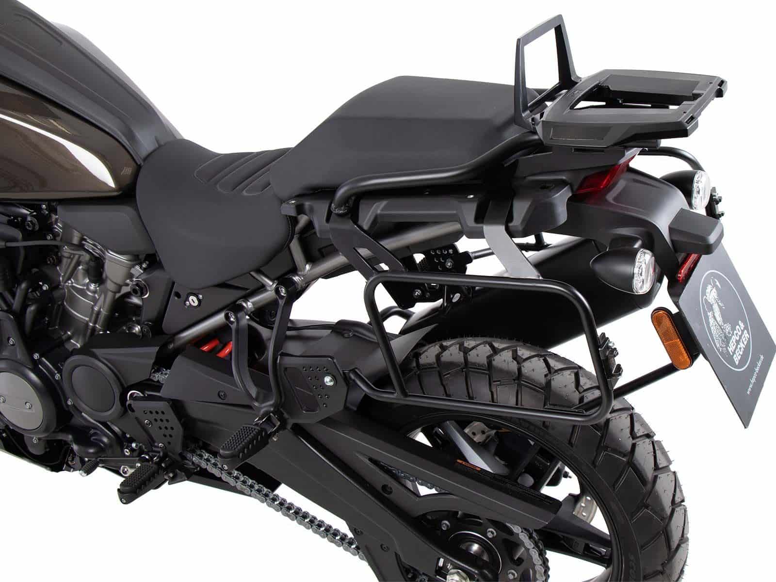 Juego portamaletas Cutout incl. juego portamaletas Xplorer Cutout plateado para Harley Davidson Pan America (21-)