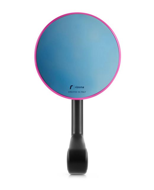 Espejo de manillar RIZOMA E-POP izquierda o derecha para Vespa, negro/rosa