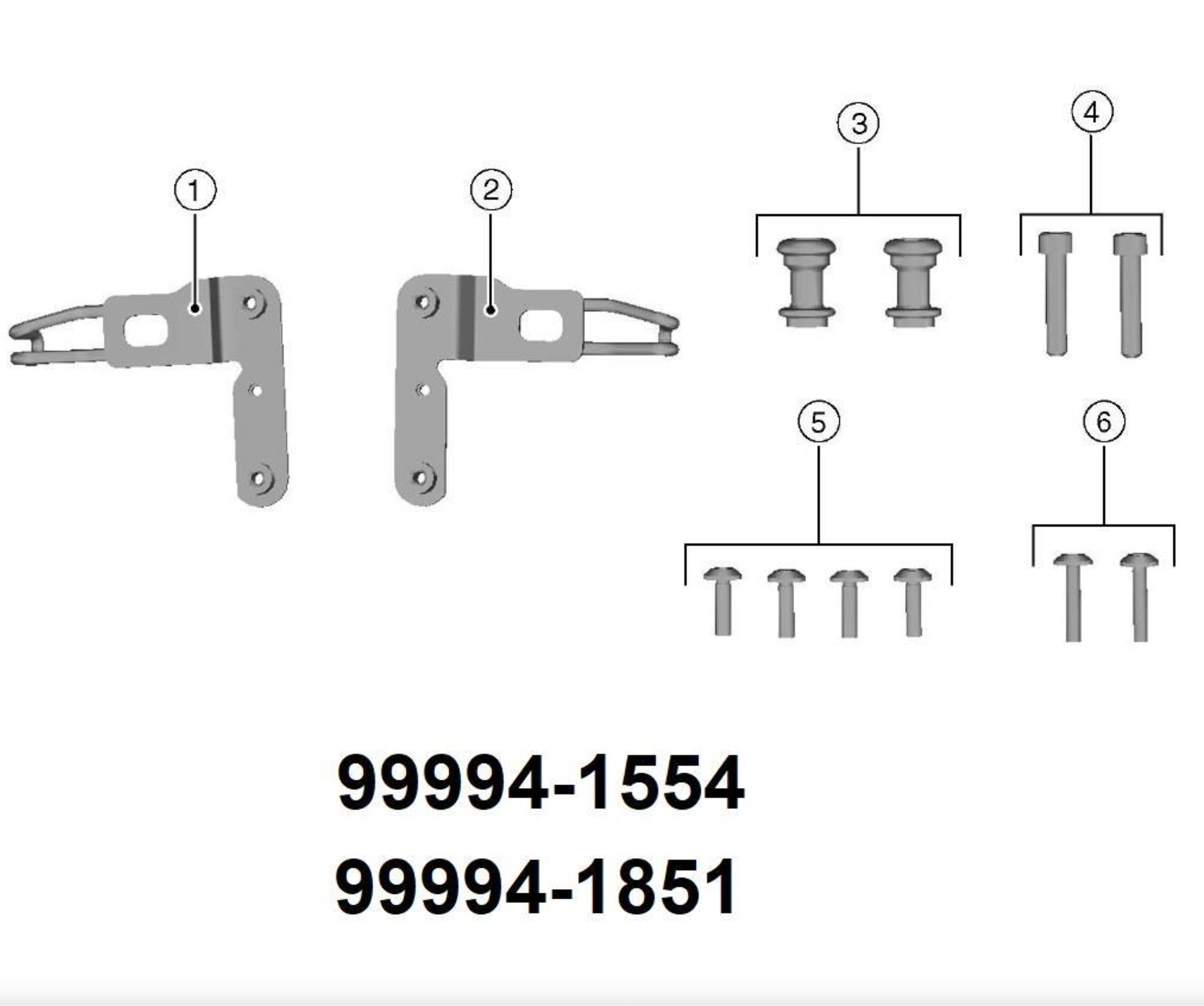 Juego de ganchos y soportes de equipaje para Kawasaki para Z 650 RS 2022- original