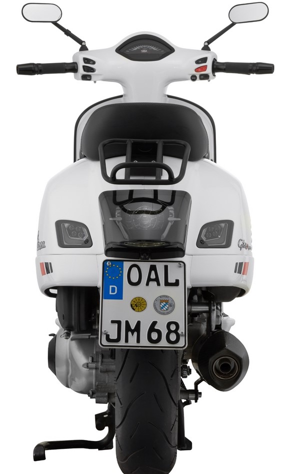 Portaequipajes trasero 70's para Vespa GTS/GTV/GT 125-300cc 4T LC, negro