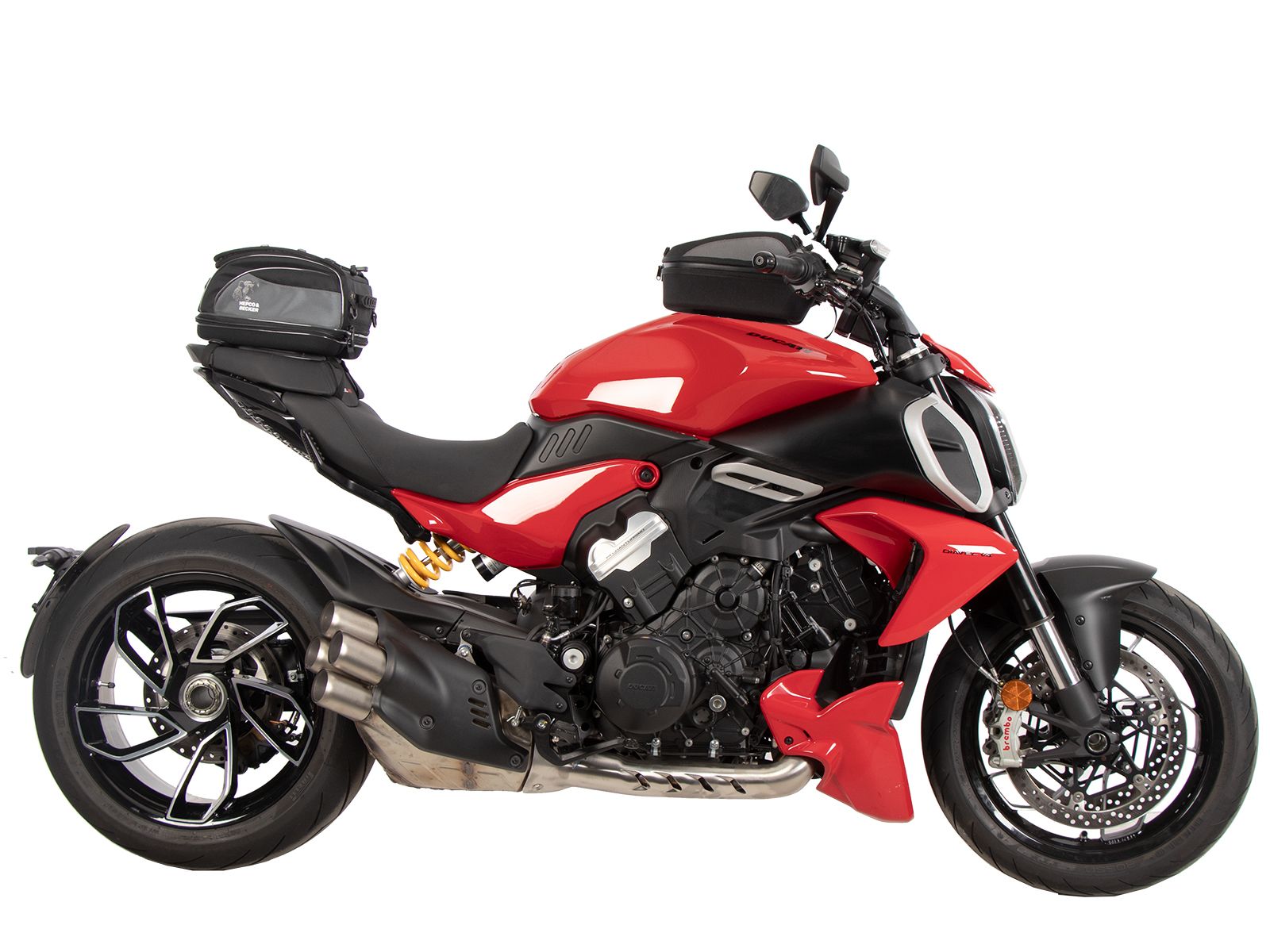 Anillo básico del depósito incl. unidad de cierre de la bolsa del depósito para Ducati Diavel V4 (23-) Hepco & Becker