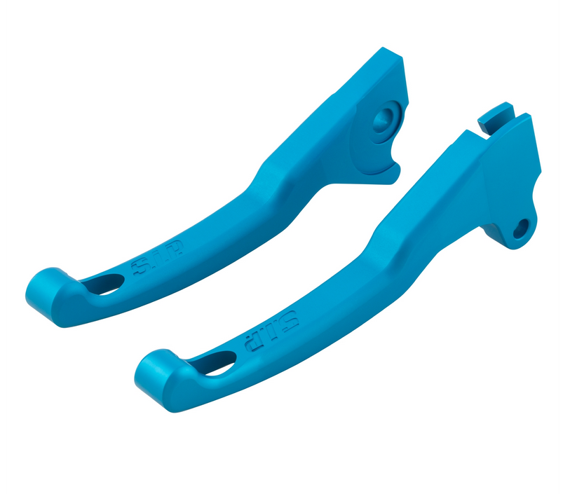 Juego de manetas de freno deportivas Shorty para Vespa LX /LXV /S /Primavera /Sprint 50-150ccm, azul mate