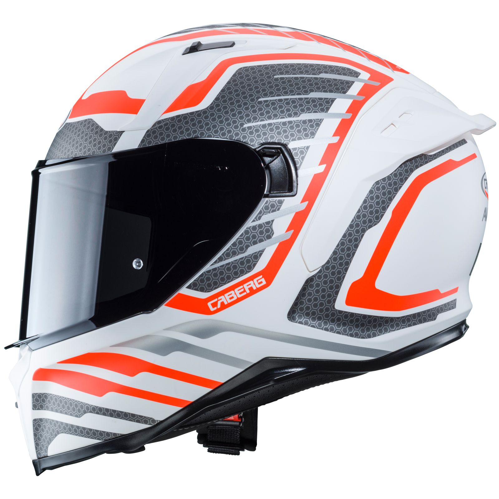 Casco Caberg Avalon Forge, blanco mate/naranja-plata