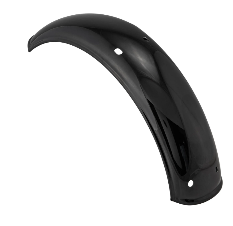 Guardabarros 2.0 Garelli sin soporte para Vespa PX 80-200cc, metal negro brillante