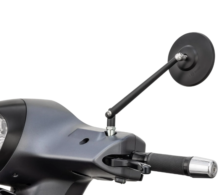 Retrovisor estándar izquierdo o derecho para Vespa PX 125-200ccm, negro mate