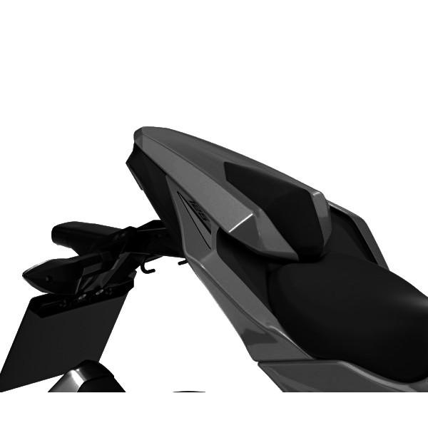 Funda de asiento del acompañante "Negro chispa metalizado plano" (739) para Kawasaki Ninja /Z 125