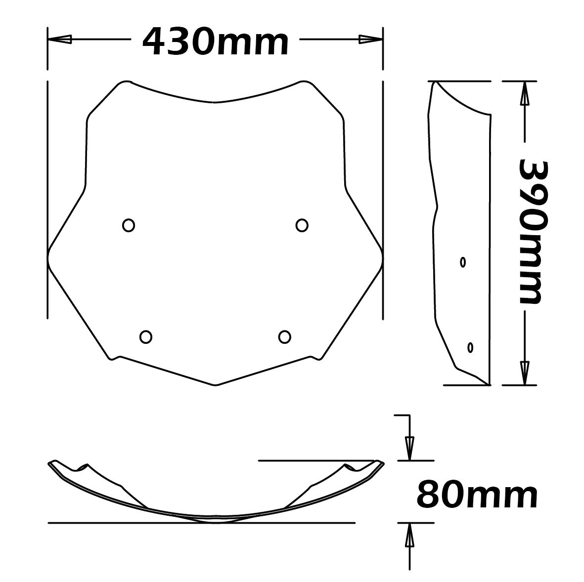 Parabrisas central para BMW R 1200 GS LC /Adventure LC, R 1200 Rallye, R 1250 GS