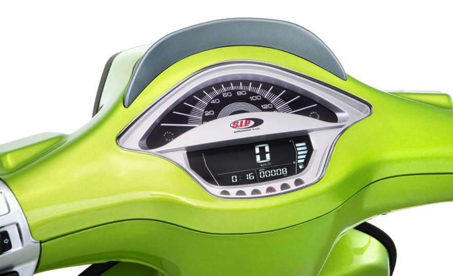 Cuentarrevoluciones/calendario para Vespa Primavera/Sprint 50-150cc 2T/4T AC, plata