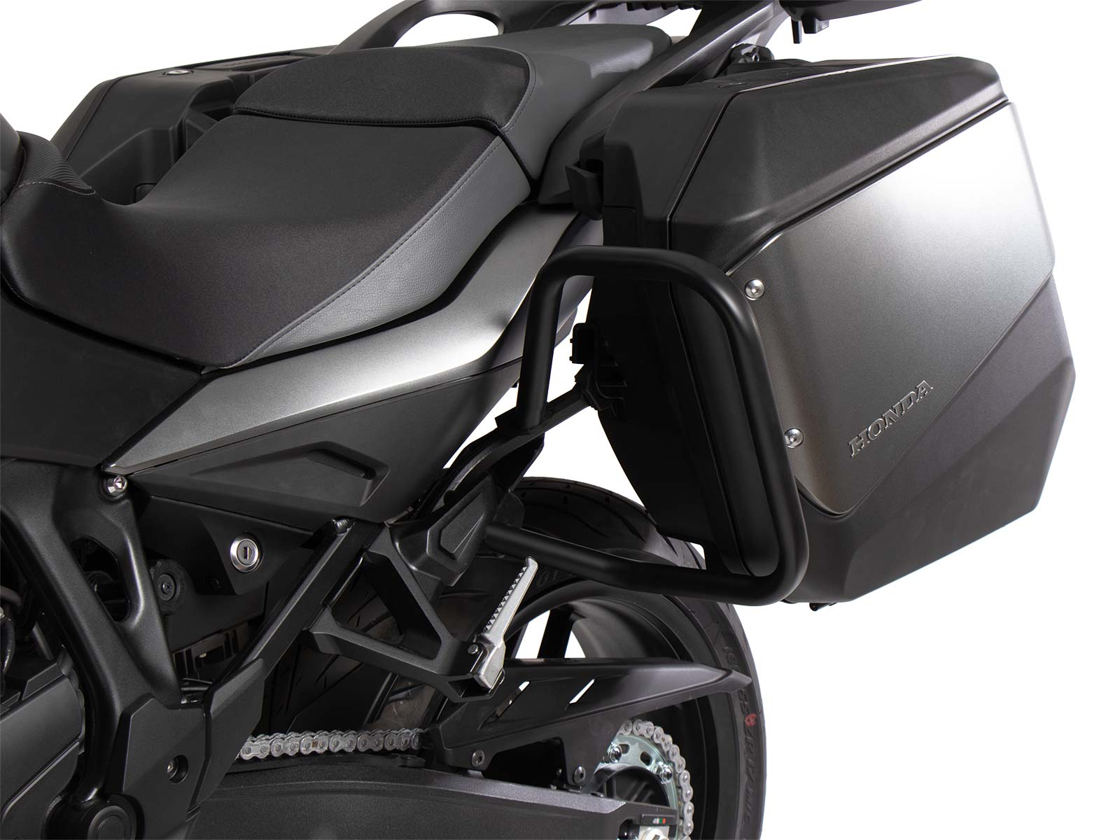 Barra protectora de maletas trasera negra para Honda NT 1100 (22-24) Hepco & Becker