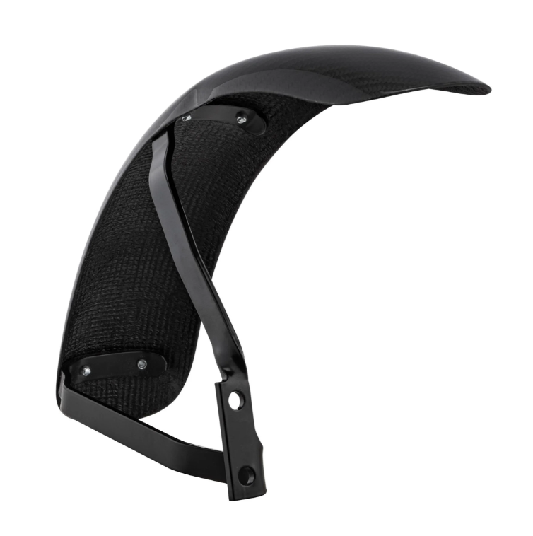 Guardabarros Garelli Race EVO II para Vespa PX 80-200ccm, carbono, soporte negro
