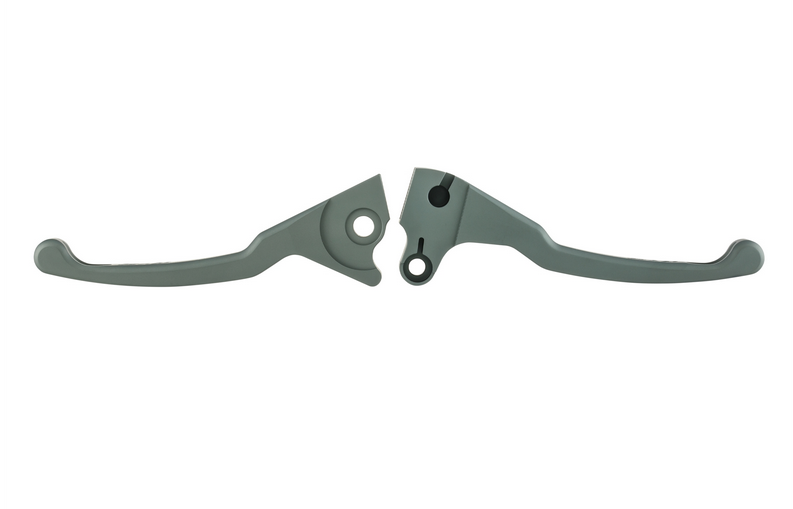 Juego de palancas de freno Sport Shorty para Vespa LX /LXV /S /Primavera /Sprint 50-150cc, gris mate