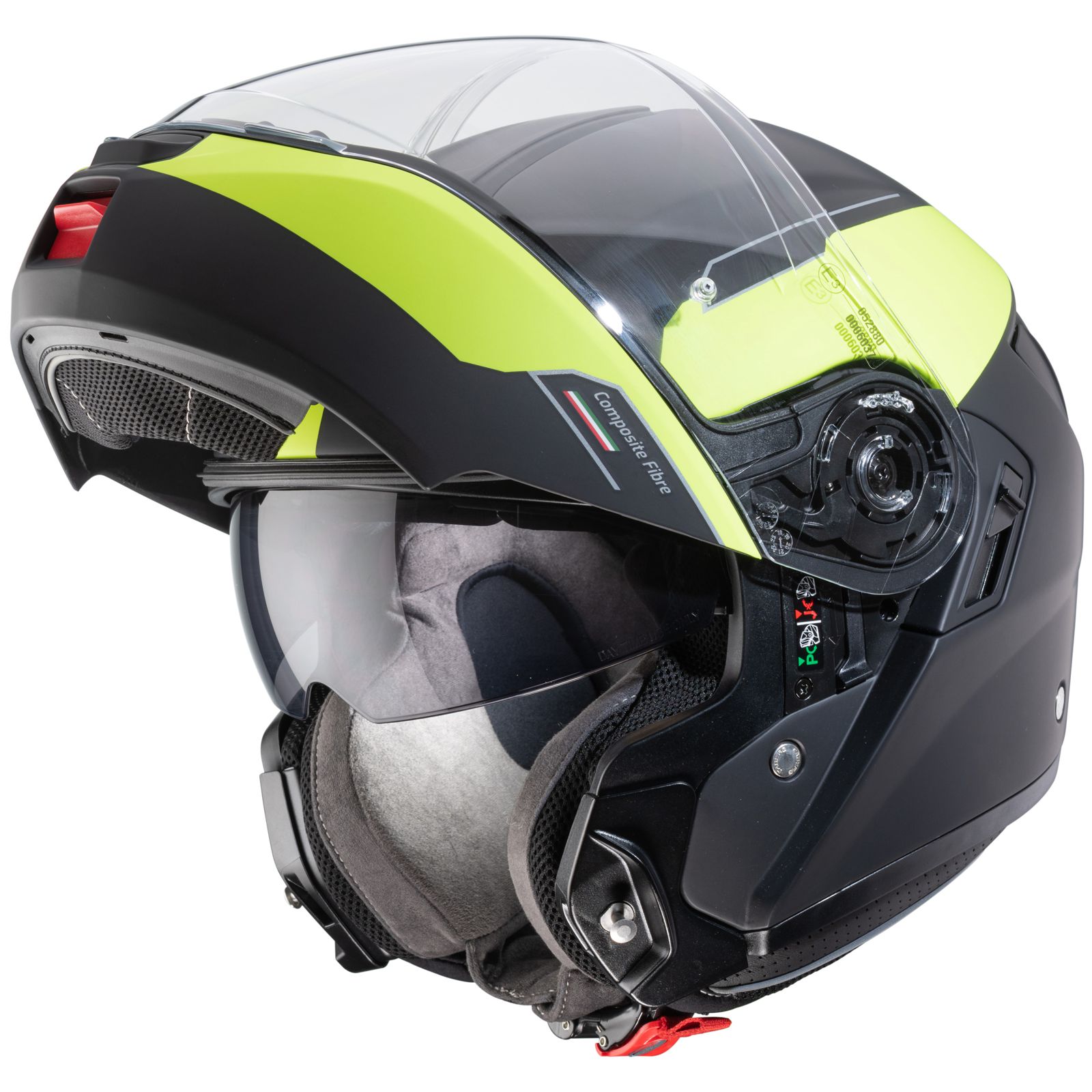 Casco Caberg Levo Prospect, negro mate/amarillo fluo