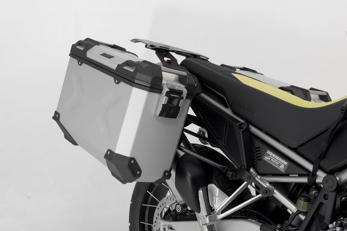 SW-Motech TRAX ADV sistema de maletas de aluminio plata para Aprilia Tuareg 660 /Rally