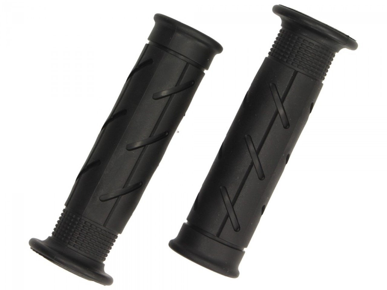 juego de empuñaduras de goma ariete cerrado, longitud: 120 mm, negro