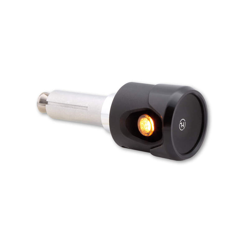HIGHSIDER Pro Akron-Flash LED Indicador de Fin de Barra Carcasa Negro / Lente Naranja (Pareja), Delantero