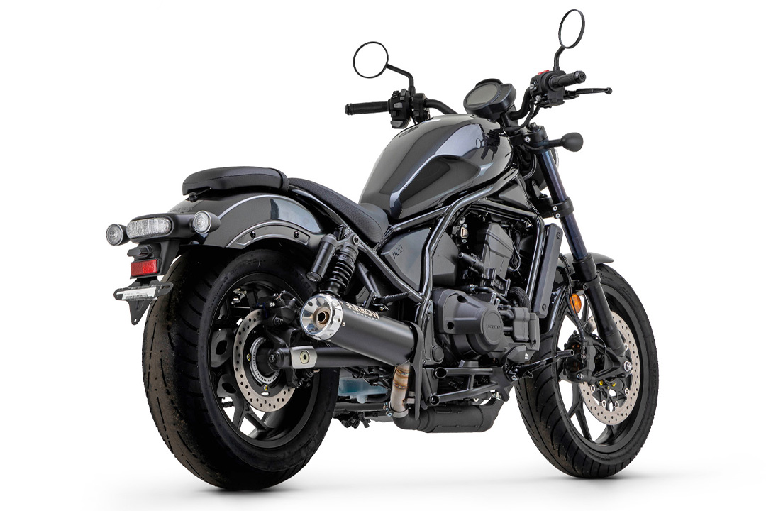 ARROW Escape REBEL DARK Sip-On con tapa de aluminio para Honda CMX 1100 Rebel /DCT (21-25)