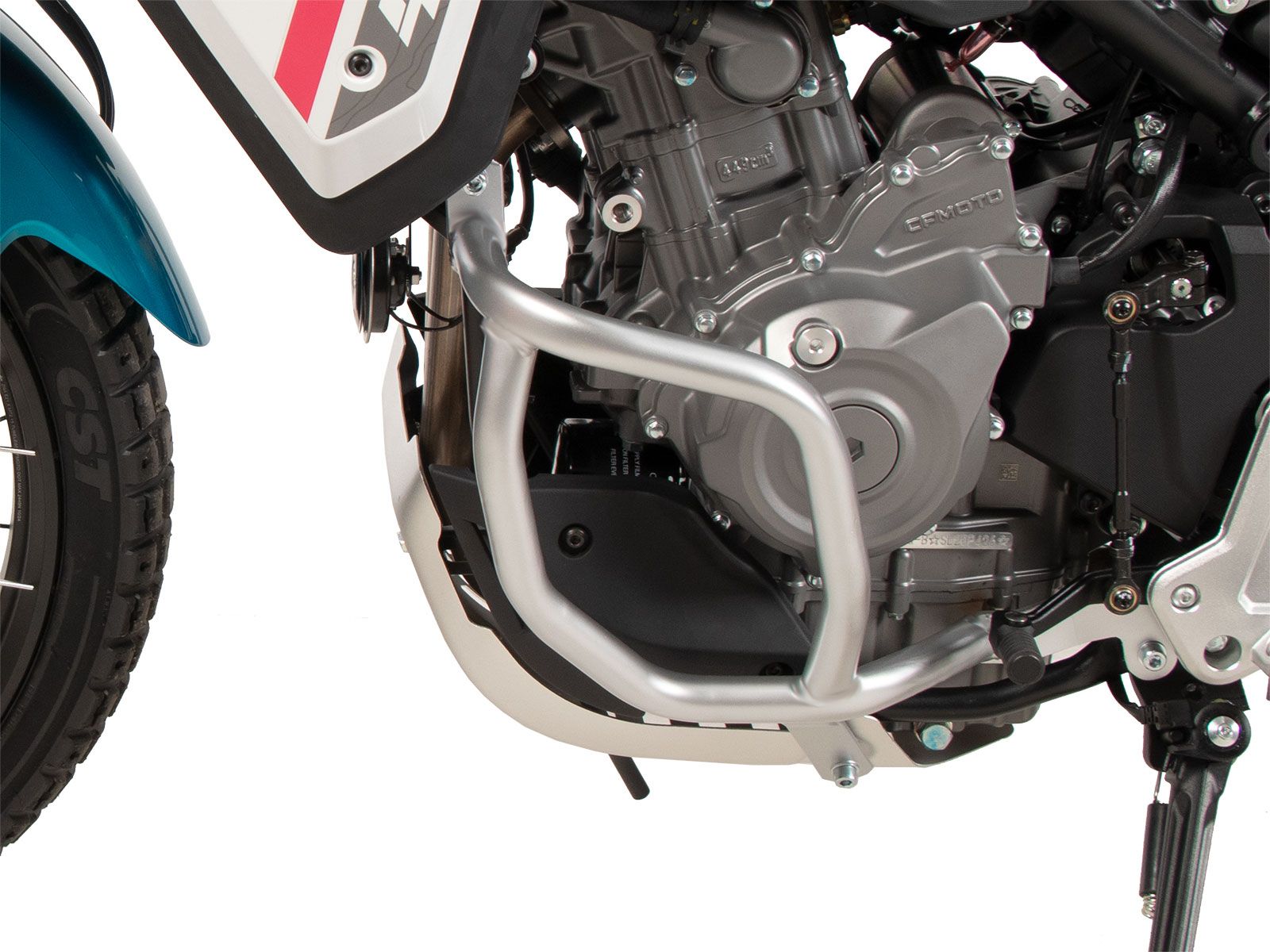 Protector de motor plateado para CFMoto 450 MT (24-) Hepco & Becker