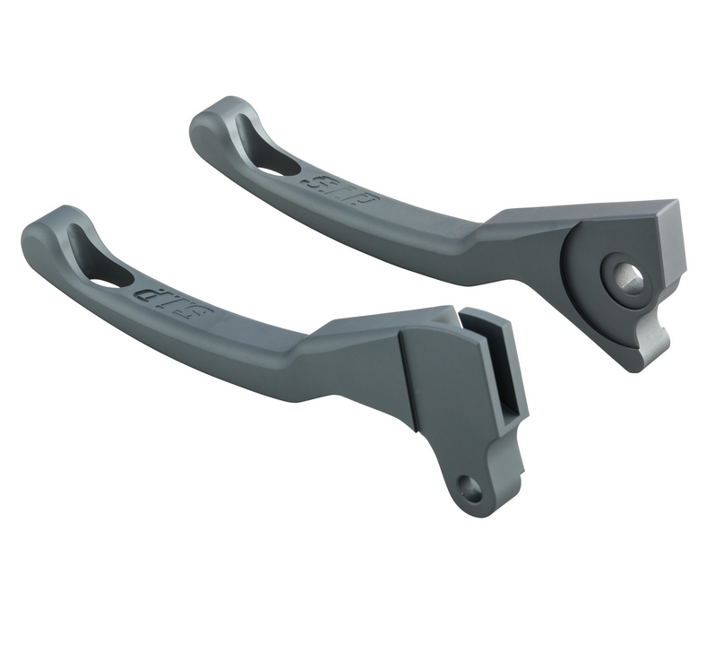 Juego de palancas de freno Sport Shorty para Vespa LX /LXV /S /Primavera /Sprint 50-150cc, gris mate