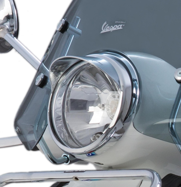 Aro de lámpara con tulipa para Vespa LX 50-150ccm, cromado