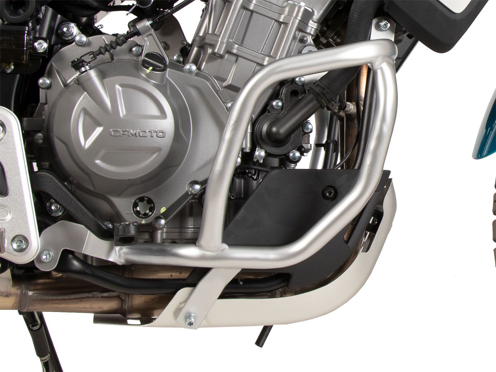 Protector de motor plateado para CFMoto 450 MT (24-) Hepco & Becker