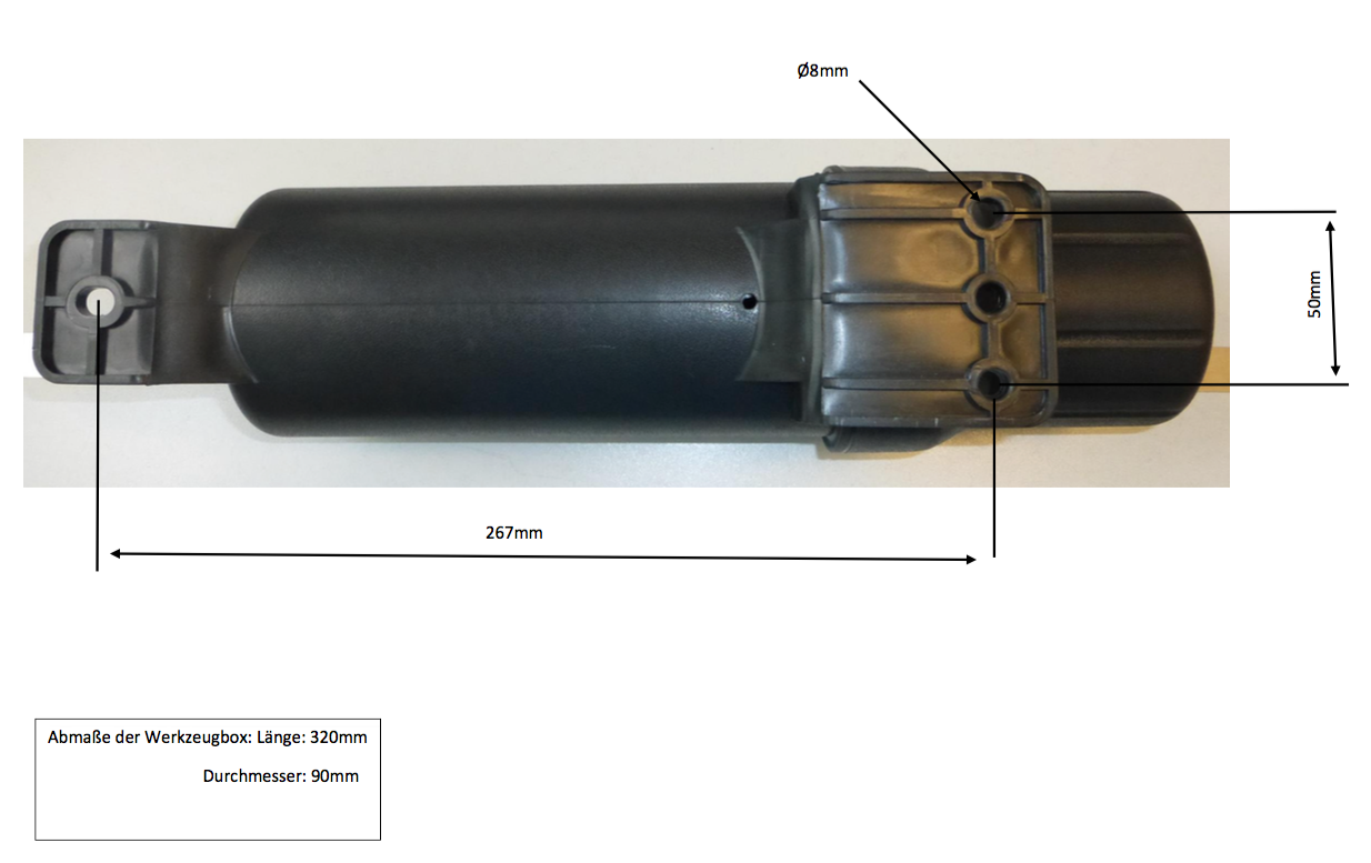 Caja de herramientas negra para portaequipajes lateral recortado para BMW R 1250 GS (19-23) Hepco & Becker