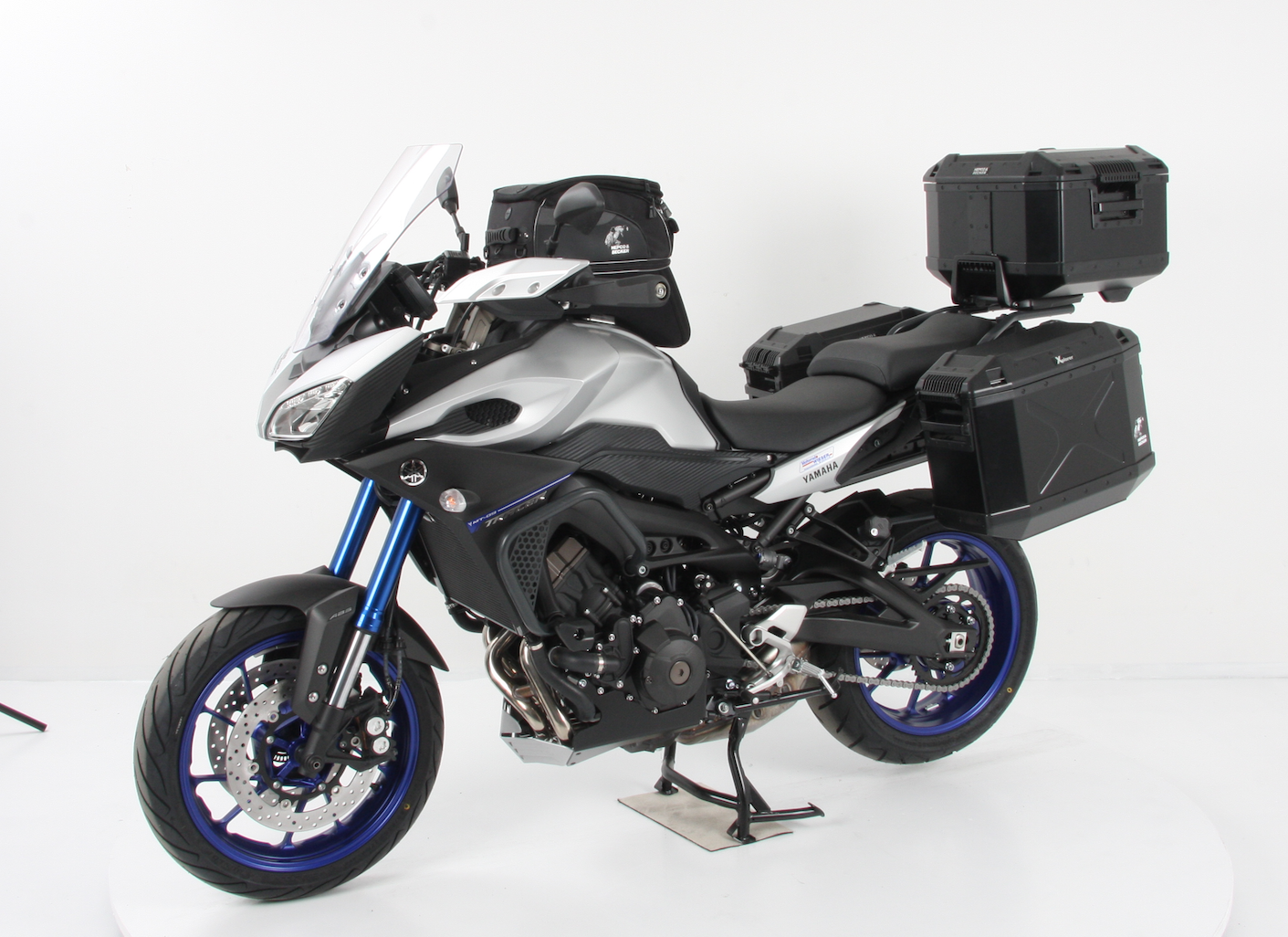 Alurack topcase carrier antracita para Yamaha MT-09 Tracer ABS (Bj.15-) Hepco & Becker