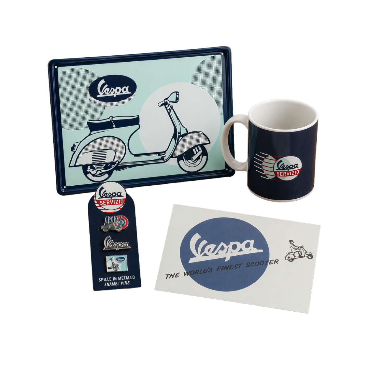 Paquete de productos de Vespa «Go Vespa»