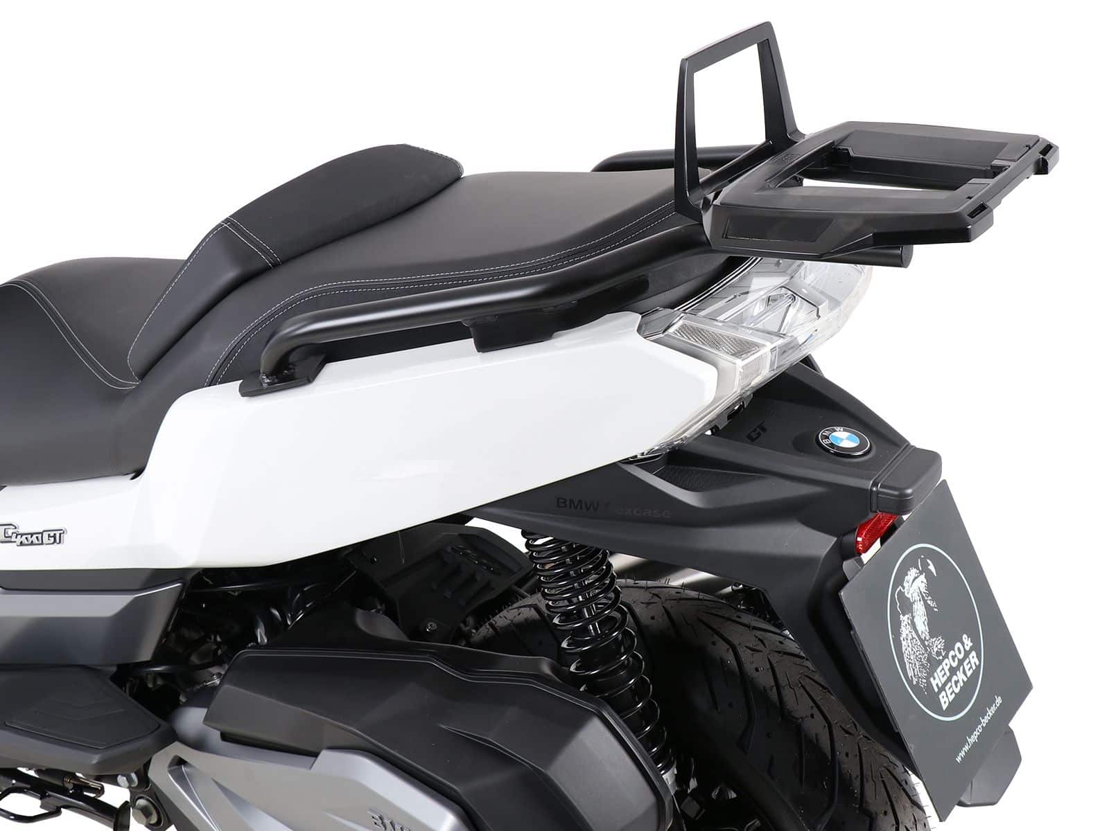 Portamaletas de aluminio negro para BMW C 400 GT (19-24) Hepco & Becker
