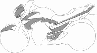 Juego de láminas protectoras, transparentes para Suzuki GW250 Inazuma BJ. 2013-2015