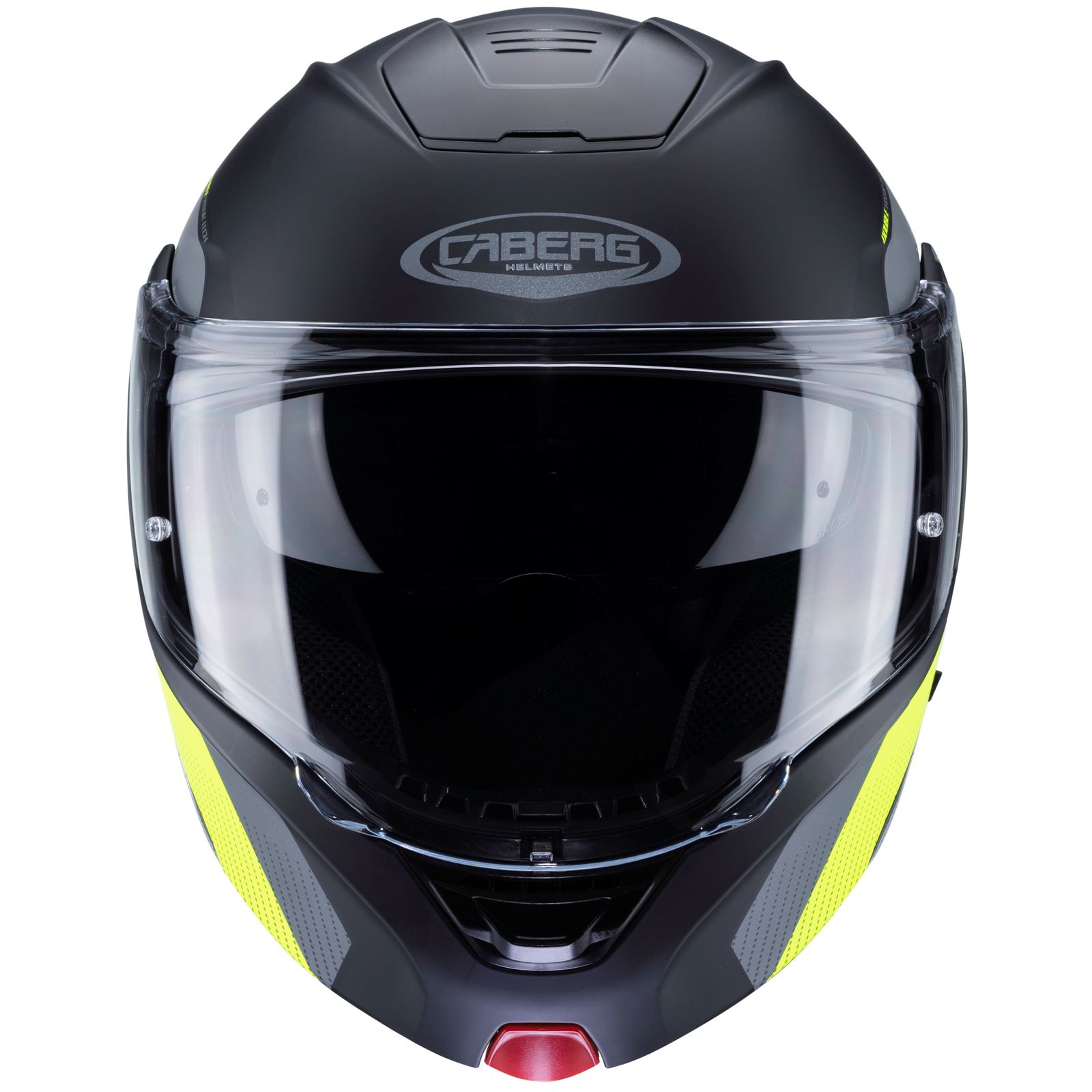 Casco Caberg Horus Scout, negro mate/amarillo fluo-gris