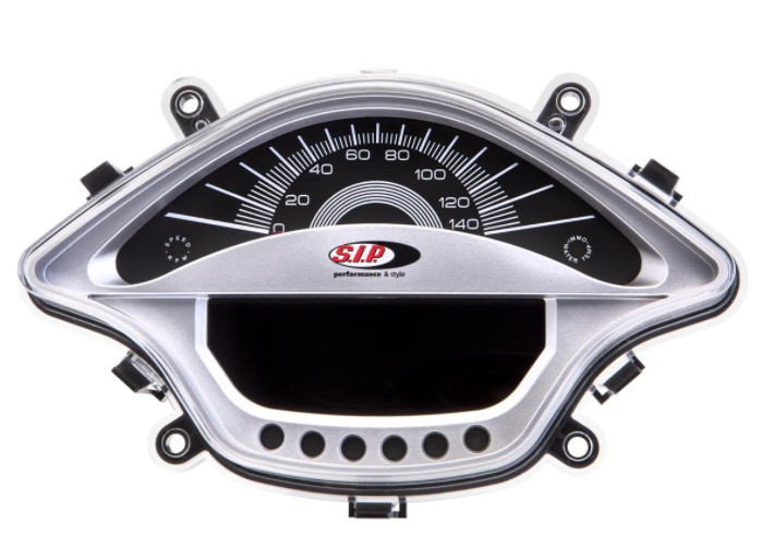 Cuentarrevoluciones/calendario para Vespa Primavera/Sprint 50-150cc 2T/4T AC, plata