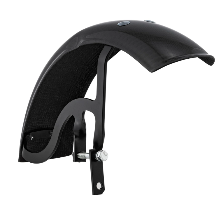 Guardabarros Garelli EVO II para Vespa PX 80-200ccm, carbono, soporte negro