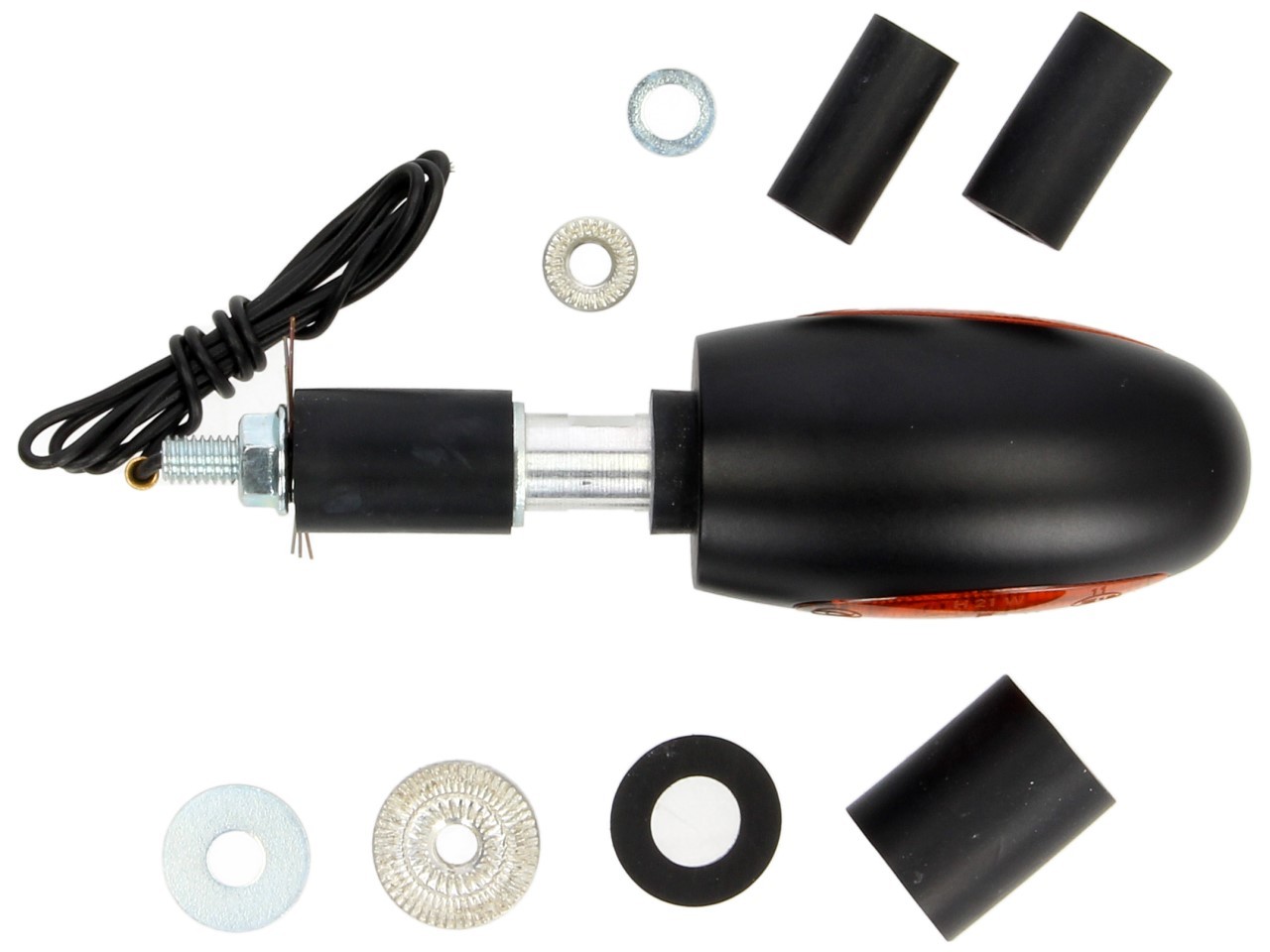 Indicador Kellermann, BL 1000 amarillo, aluminio, halógeno, VR/VL, 12 V, 21 W, negro satinado