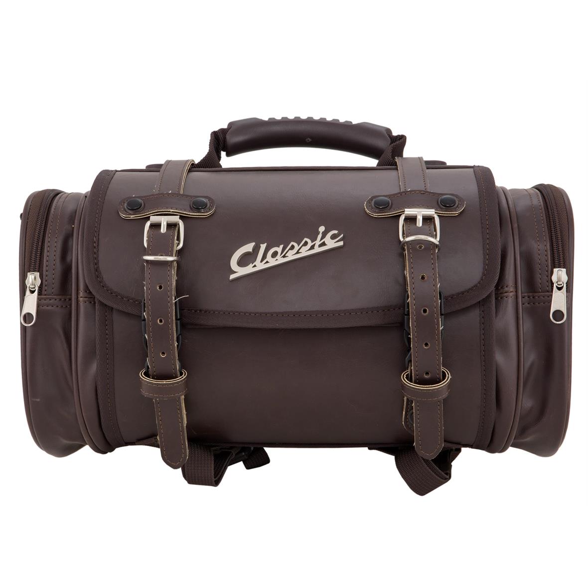 Bolsa "Classic" pequeña para Vespa - marrón oscuro, imitación de cuero