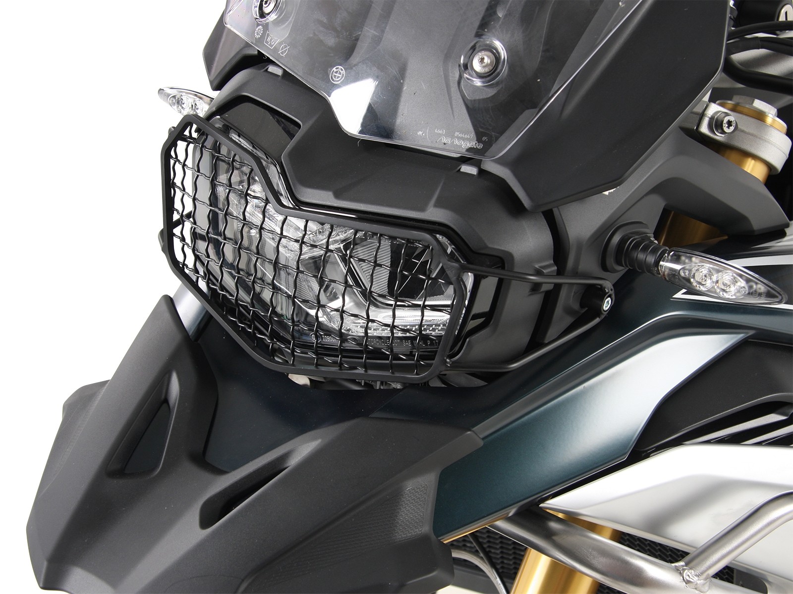 Rejilla de protección de la lámpara negro para BMW F 850 GS (Bj.18-) Hepco & Becker