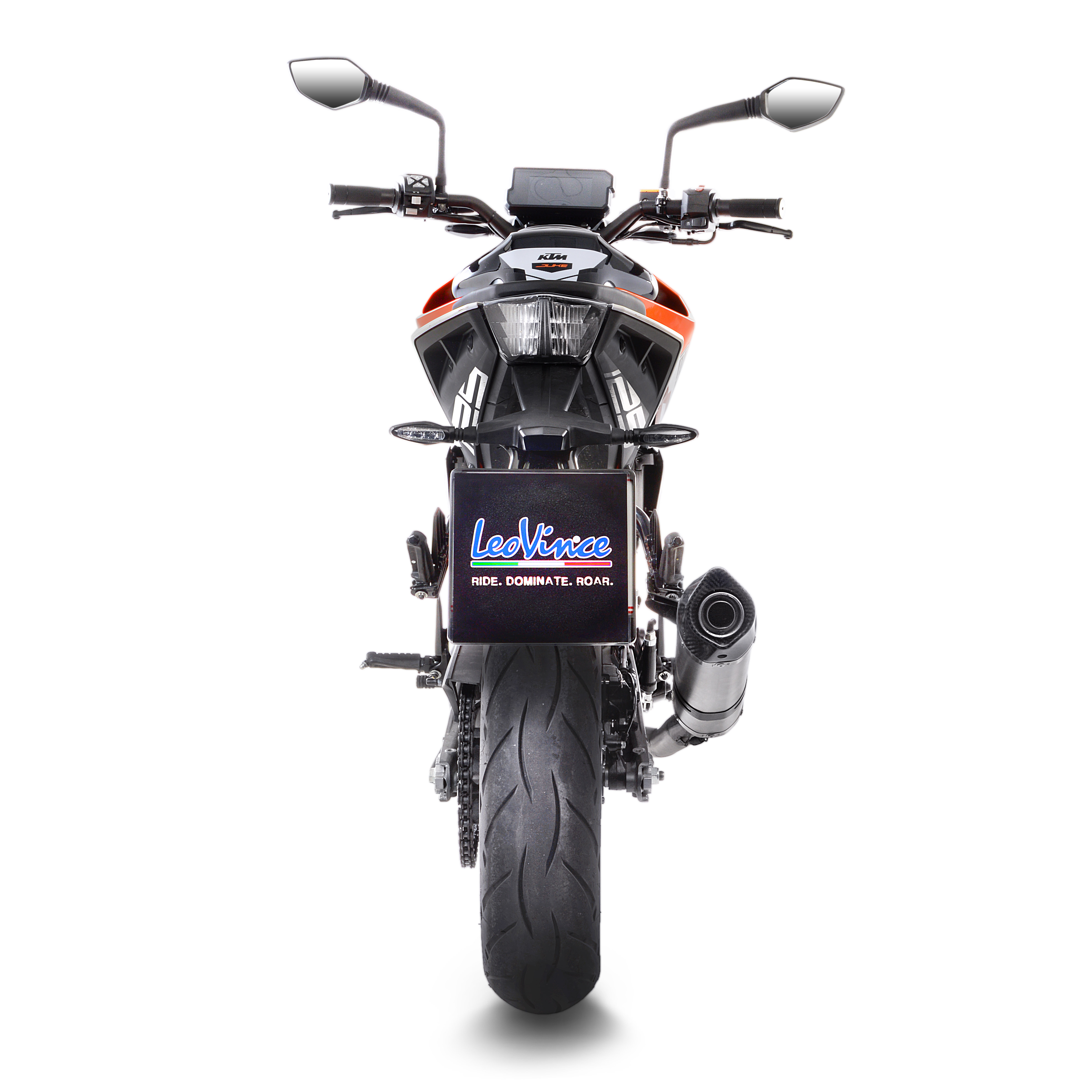 Sistema de escape LeoVince SBK LV One Evo 2, acero inoxidable, slip on para KTM Duke / RC (Bj.17-19)